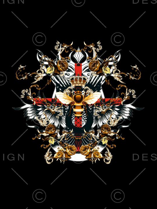 蜜蜂印花华亿平台图片