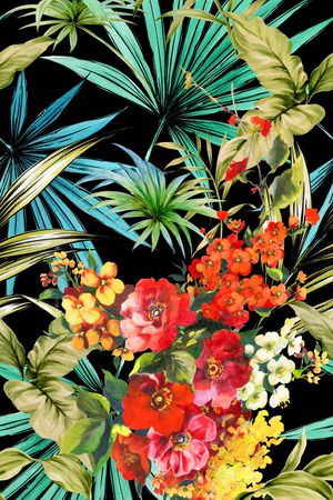 花卉印花华亿平台图片