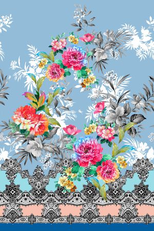 花卉印花华亿平台图片