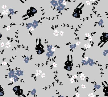 1358395-200904小兔花朵回路灰色