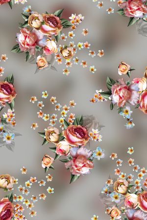 花卉印花华亿平台图片