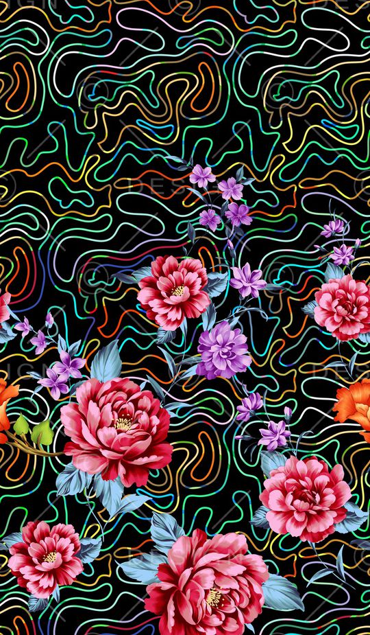 线条印花华亿平台图片