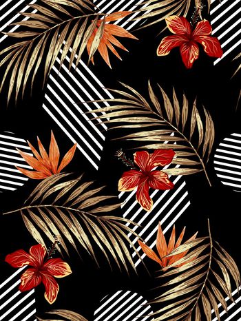 绿植树叶印花华亿平台图片