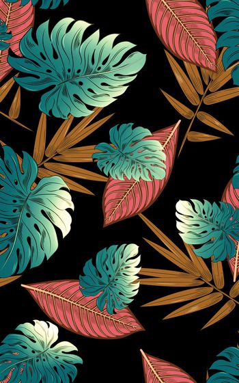 绿植树叶印花华亿平台图片