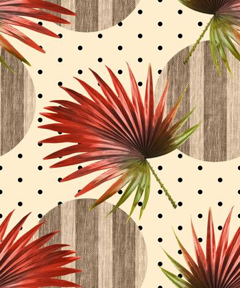 绿植树叶印花华亿平台图片