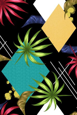 几何印花华亿平台图片