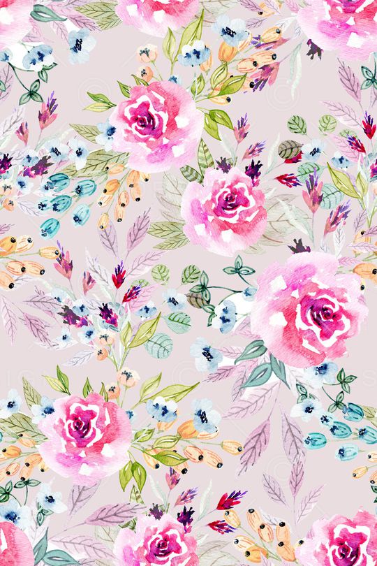 手绘玫瑰印花华亿平台图片