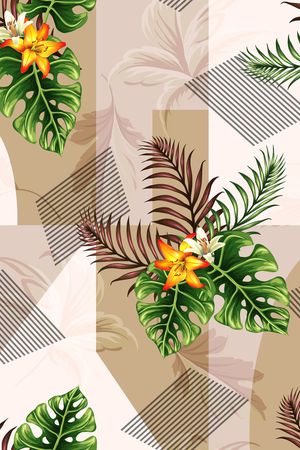 绿植树叶印花华亿平台图片