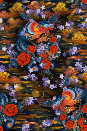 茶花印花华亿平台图片