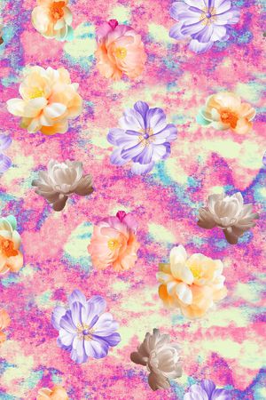 花卉印花华亿平台图片