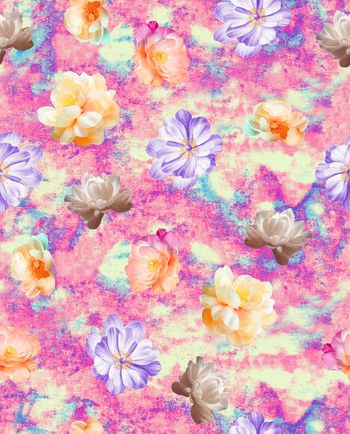 花卉印花华亿平台图片