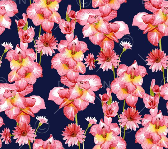 鸢尾花印花华亿平台图片