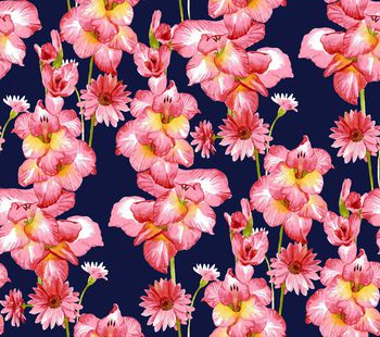 鸢尾花印花华亿平台图片