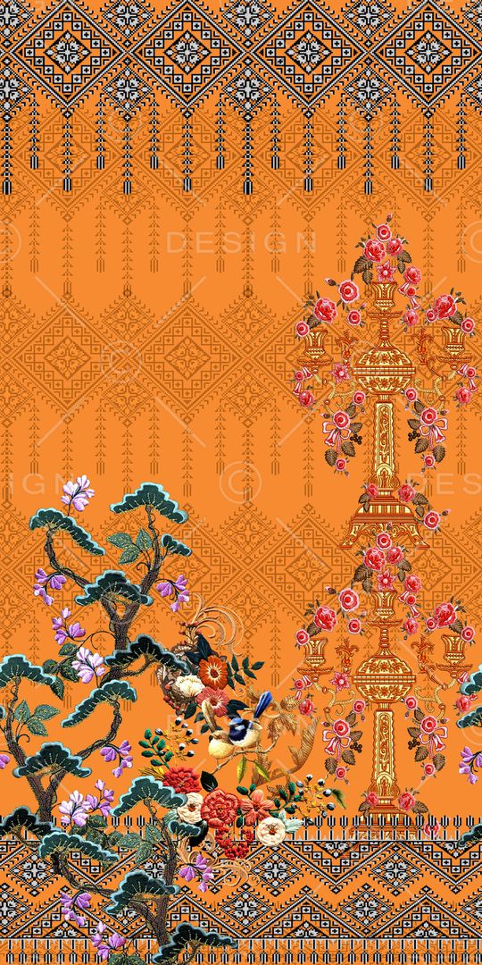 女装定位花印花华亿平台图片