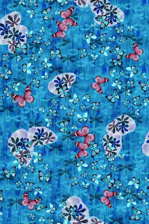 民族花卉印花华亿平台图片