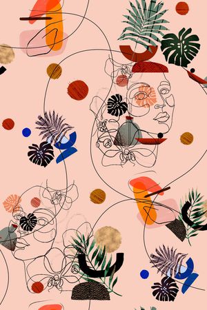 复古印花华亿平台图片