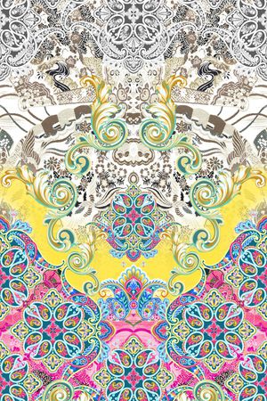 连衣裙印花华亿平台图片