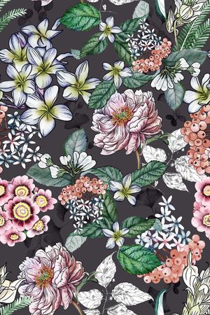 抽象花卉印花华亿平台图片