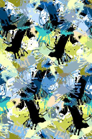 抽象男装印花华亿平台图片