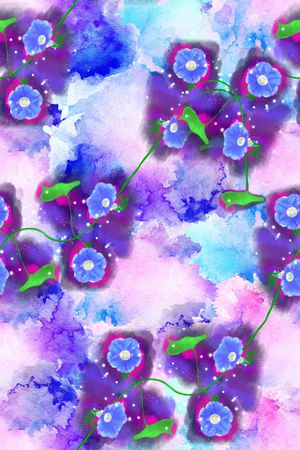 花卉印花华亿平台图片