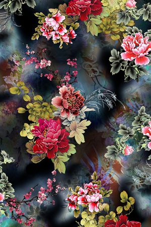 绿植树叶印花华亿平台图片