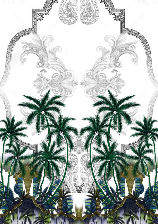 复古印花华亿平台图片