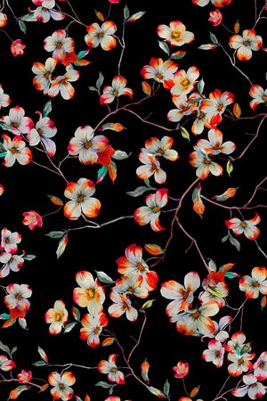 花卉印花华亿平台图片