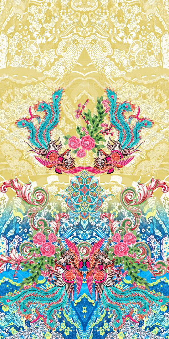 传统纹样印花华亿平台图片