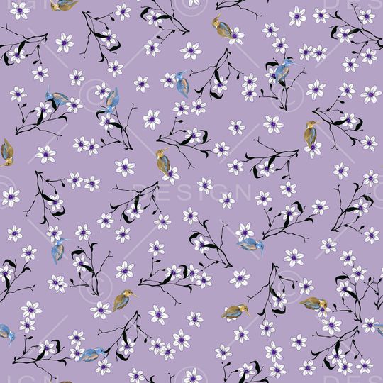 花鸟印花华亿平台图片