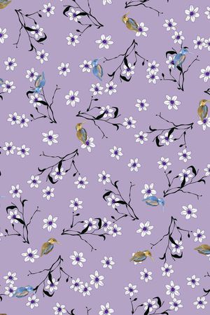 花鸟印花华亿平台图片