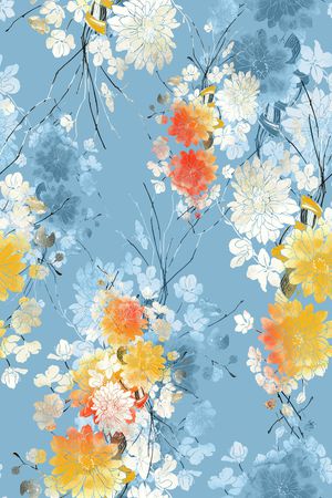 花卉印花华亿平台图片