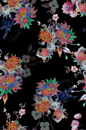 花卉印花华亿平台图片