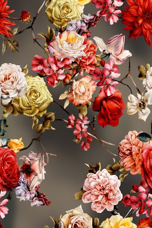 花卉印花华亿平台图片