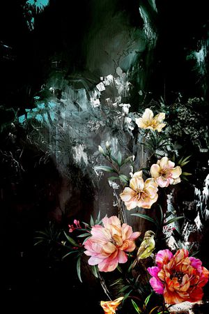 花鸟印花华亿平台图片