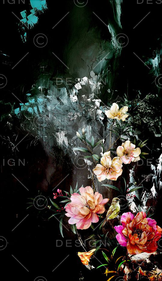 花鸟印花华亿平台图片