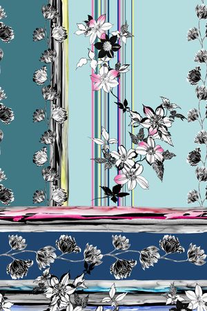 连衣裙印花华亿平台图片