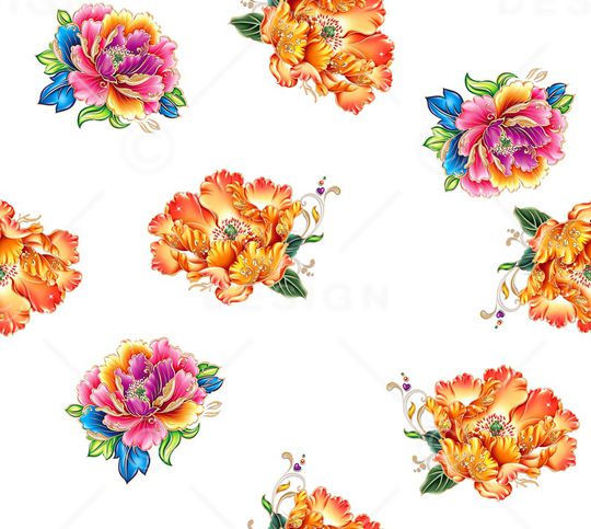 花卉印花华亿平台图片