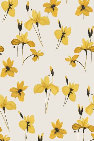 水彩花卉印花华亿平台图片