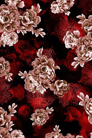 花卉印花华亿平台图片