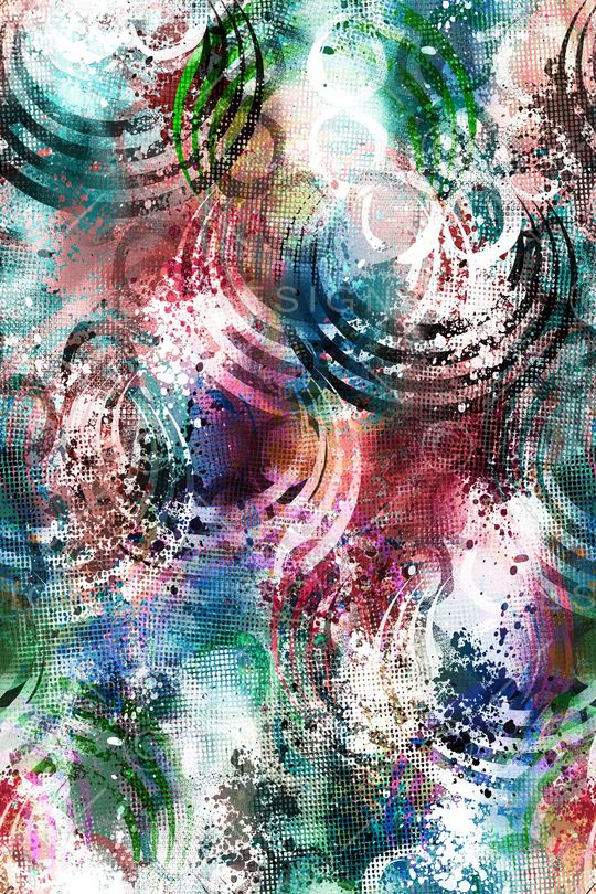 抽象男装印花华亿平台图片