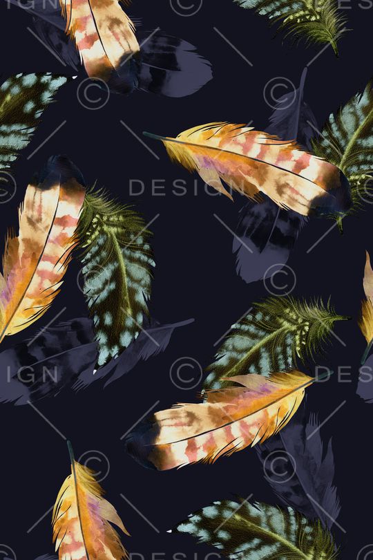 羽毛印花华亿平台图片