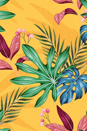 绿植树叶印花华亿平台图片