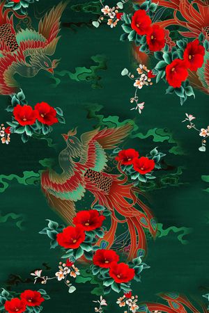 真丝印花华亿平台图片