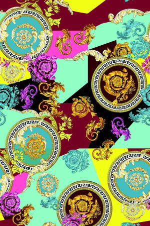 几何印花华亿平台图片