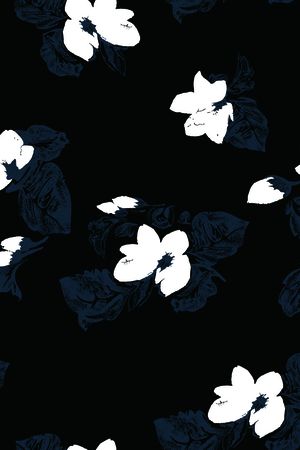 抽象花卉印花华亿平台图片