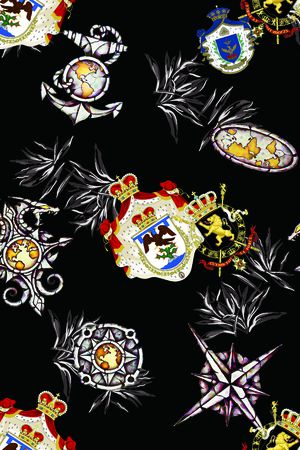 复古印花华亿平台图片