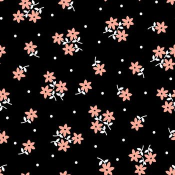 黑底花卉印花华亿平台图片