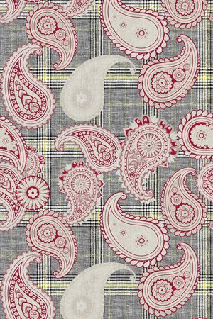 格子印花华亿平台图片