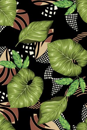 绿植树叶印花华亿平台图片