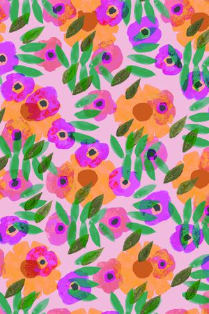 花卉印花华亿平台图片